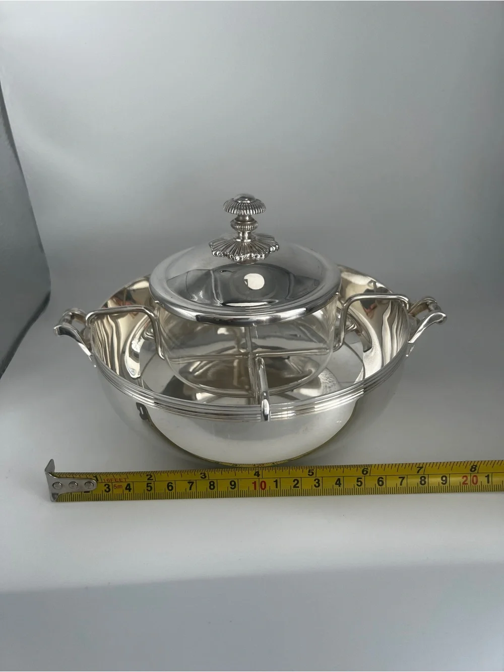 Vintage Christofle Malmaison Silver-Plated Caviar Set – Closed Lotus Bud Lid